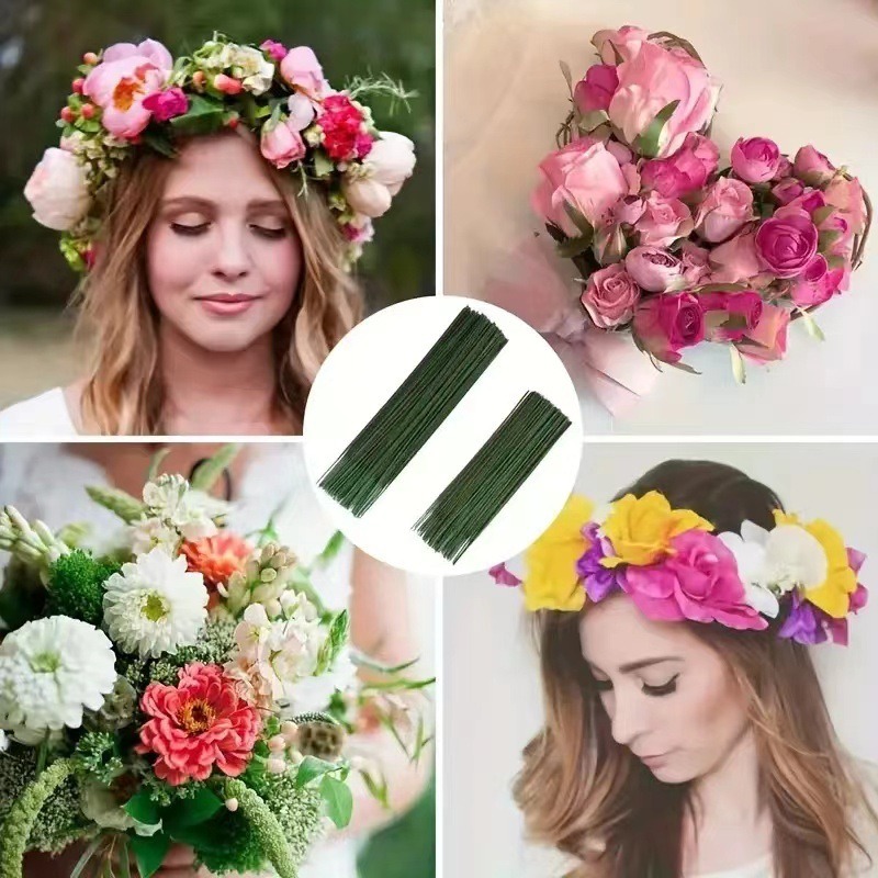Florist Wreath Supply - 100 قطعة من جذع الزهور، قضيب