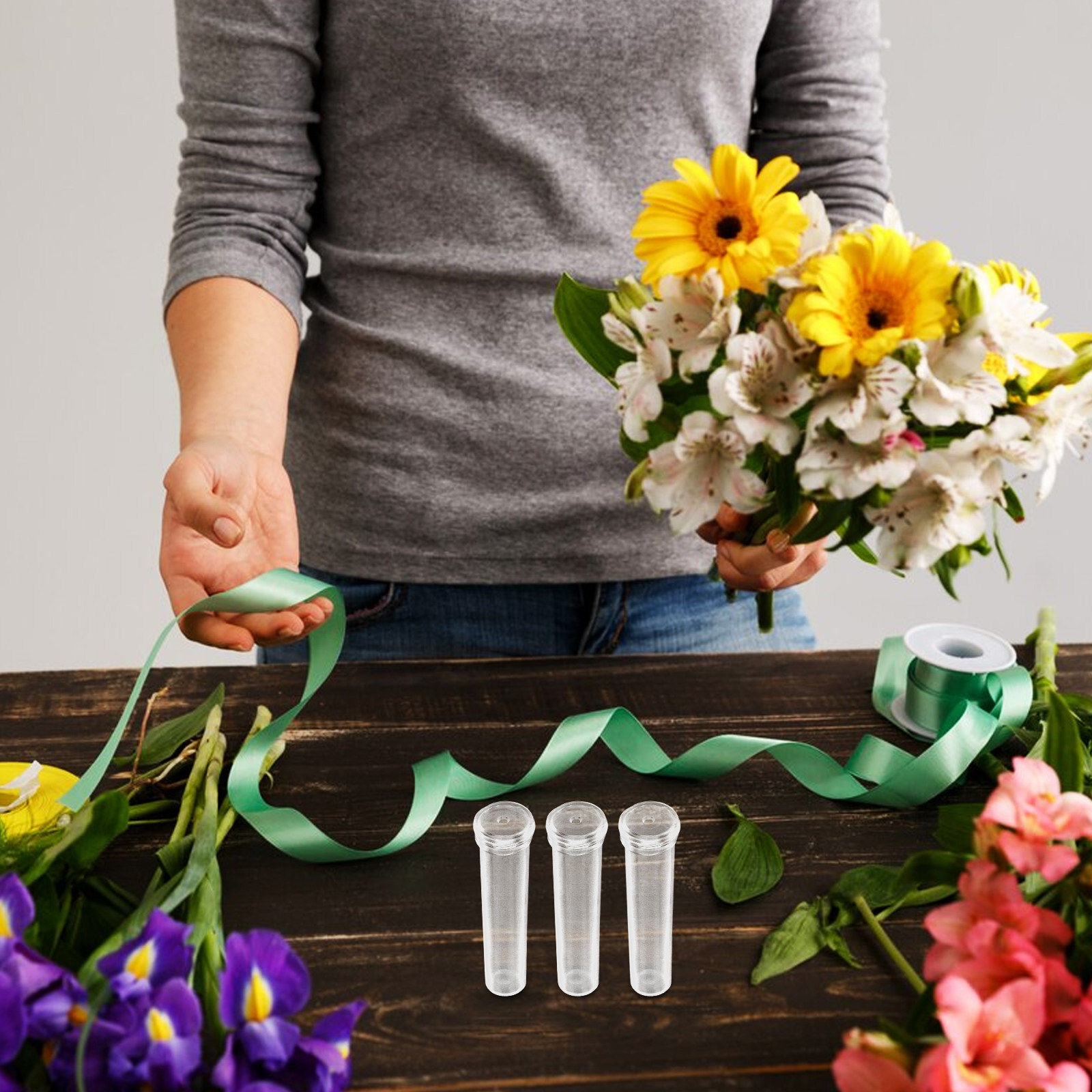 200 قطعة أنبوب ماء شفاف للزهور - مراجعة The Florist Supply وسعره
