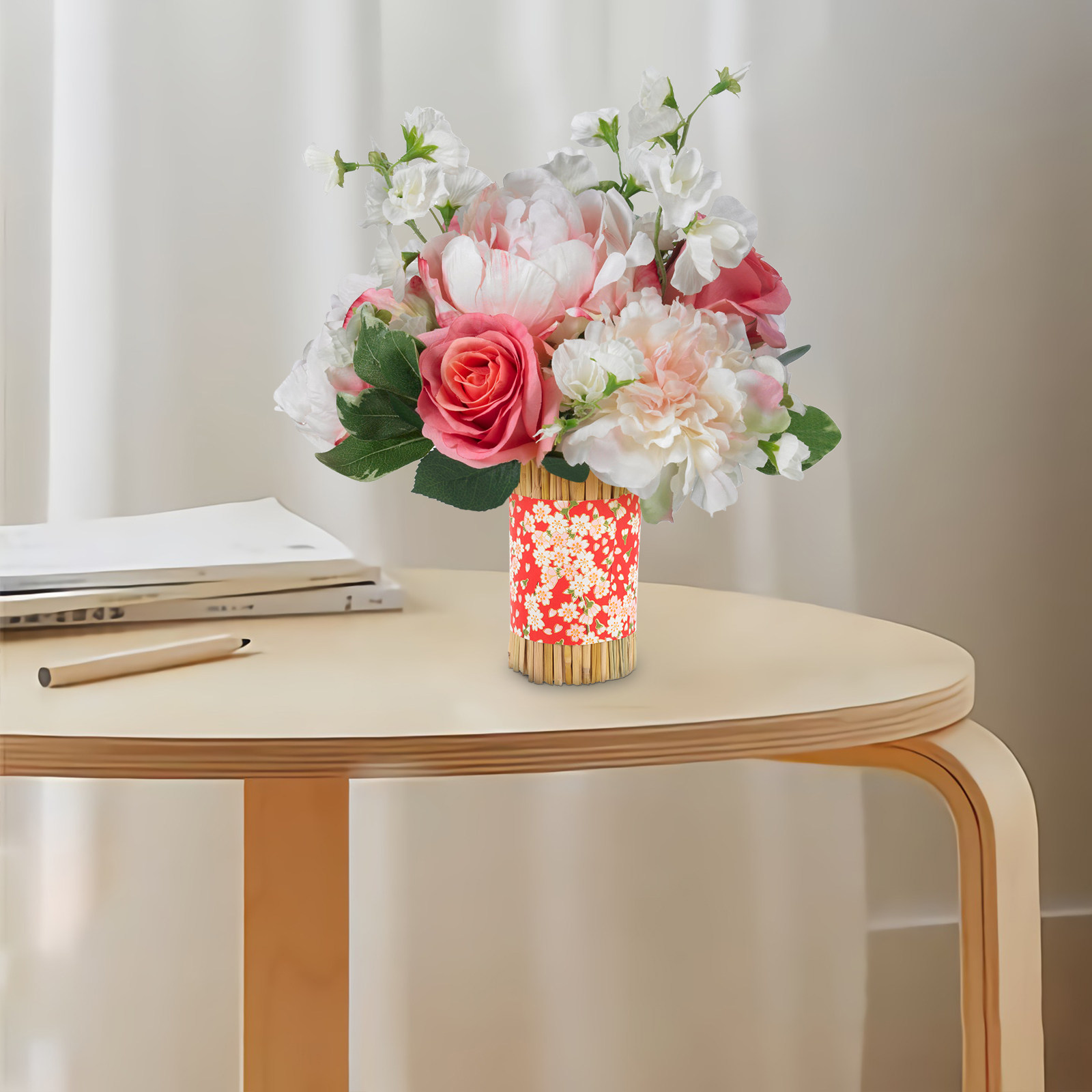 مزهرية زخرفية من القش لترتيب ا - مراجعة The Florist Supply وسعره